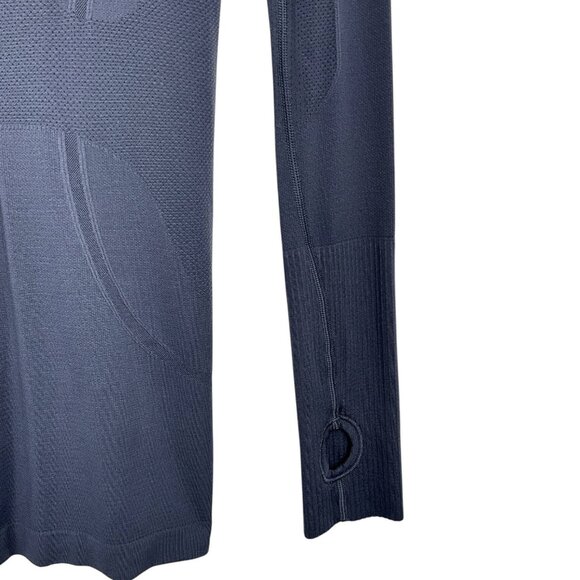 Lululemon Swiftly Tech Long Sleeve Crew Top Dazed Blue Size 4 Performance Run - Picture 2 of 5